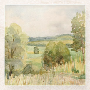 Dessous-de-verre En Verre Paysage d'aquarelle
