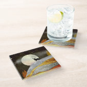 Dessous-de-verre En Verre Paysage de Deer Moon (Incliné)
