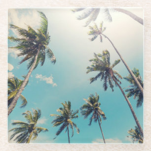 Dessous-de-verre En Verre Paysage de plage tropicale de Serenity