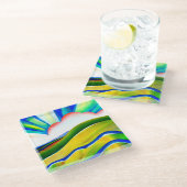 Dessous-de-verre En Verre Paysage de Sunburst Rainbow (Incliné)