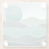 Dessous-de-verre En Verre Paysage du monde Turquoise (Dos)