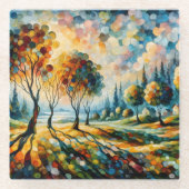 Dessous-de-verre En Verre Paysage dynamique (Devant)