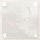 Dessous-de-verre En Verre Paysage tropical avec dix colibris (Dos)