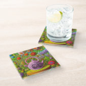 Dessous-de-verre En Verre Paysage Whimsical Quill Teapot (Incliné)