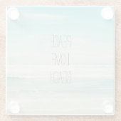 Dessous-de-verre En Verre Peace Love Beach (Dos)