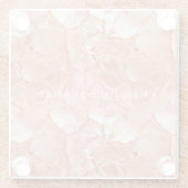 Dessous-de-verre En Verre Peach Rose or Mariage (Dos)