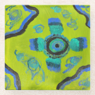 Dessous-de-verre En Verre Peacock