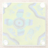 Dessous-de-verre En Verre Peacock (Dos)