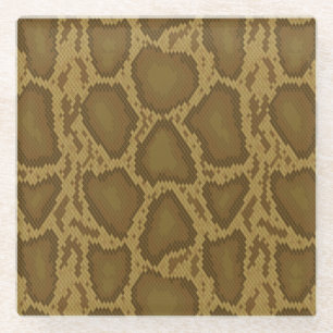 Dessous-de-verre En Verre Peau de serpent, motif de reptile