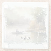 Dessous-de-verre En Verre Pêche au lac (Dos)