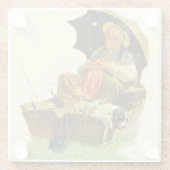 Dessous-de-verre En Verre Pêche terminée (Dos)