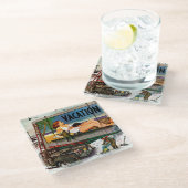 Dessous-de-verre En Verre Peintres de panneau-réclame en hiver par Stevan (Incliné)