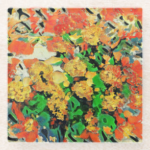 Dessous-de-verre En Verre Peinture à l'huile Retro : Van Gogh Monet
