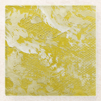 Dessous-de-verre En Verre Peinture à l'huile Texture lumineuse