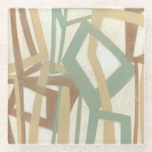 Dessous-de-verre En Verre Peinture à main levée par le Normand Wyatt (Devant)