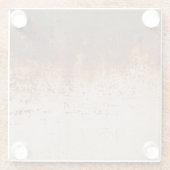 Dessous-de-verre En Verre Peinture à peeling, texture murale rouillée. (Dos)