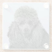 Dessous-de-verre En Verre Peinture de caniche Miniature Jouet noir Art origi (Dos)