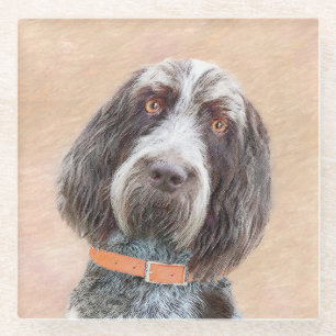Dessous-de-verre En Verre Peinture de Spinone Italiano - Art original de chi