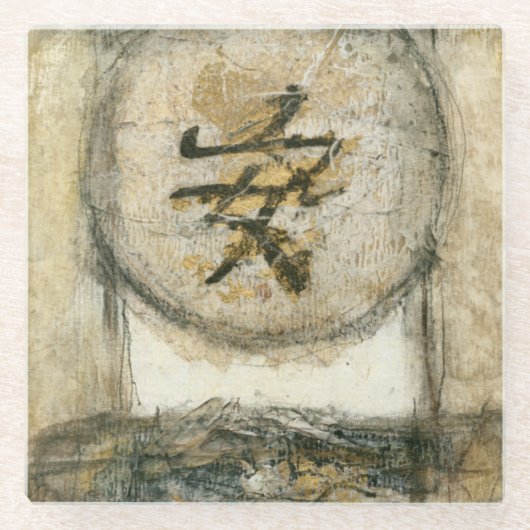 Dessous-de-verre En Verre Peinture de tranquillité chinoise par Mauro (Devant)