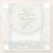 Dessous-de-verre En Verre Peinture de tranquillité chinoise par Mauro (Dos)