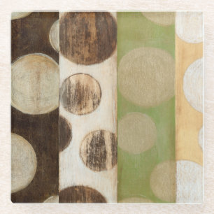 Dessous-de-verre En Verre Peinture du bois de panneau de ton de la terre