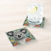 Dessous-de-verre En Verre Peinture Koala (Incliné)