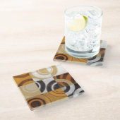 Dessous-de-verre En Verre Peinture moderne avec les motifs circulaires (Incliné)