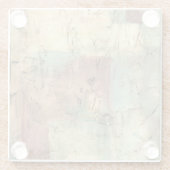 Dessous-de-verre En Verre Peinture sur la Terre avec surface fissurée (Dos)