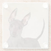 Dessous-de-verre En Verre Peinture Xoloitzcuintli - Cute Original Chien Art (Dos)
