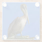 Dessous-de-verre En Verre Pélican sur un membre (Dos)