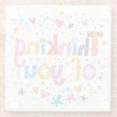 Dessous-de-verre En Verre Pensée à vous (Dos)