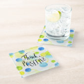 Dessous-de-verre En Verre Penser positif (Incliné)