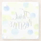 Dessous-de-verre En Verre Penser positif (Dos)