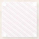Dessous-de-verre En Verre Peppermint Christmas Candy Cane Stripes (Dos)