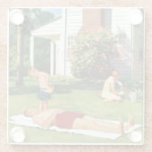 Dessous-de-verre En Verre Père de arrosage (Dos)