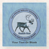 Dessous-de-verre En Verre Père Noël 1er Polar Airlift Sqdn - Subduit (Devant)