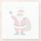 Dessous-de-verre En Verre Père Noël afro-américaine (Dos)