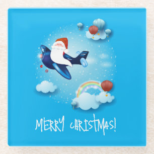 Dessous-de-verre En Verre Père Noël arrive