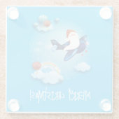 Dessous-de-verre En Verre Père Noël arrive (Dos)