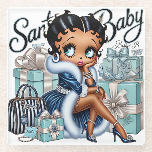 Dessous-de-verre En Verre Père Noël Baby (Devant)