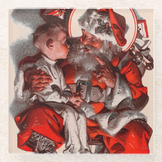 Dessous-de-verre En Verre Père Noël Lap (Devant)