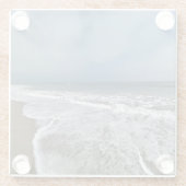 Dessous-de-verre En Verre Père Noël Monica Beach en automne. (Dos)