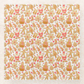 Dessous-de-verre En Verre Père Noël & Snowman Gingerbread Noël Cookies (Devant)