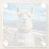 Dessous-de-verre En Verre Pérou Llama (Dos)