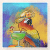 Dessous-de-verre En Verre Perroquets (Devant)