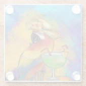 Dessous-de-verre En Verre Perroquets (Dos)