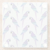 Dessous-de-verre En Verre Perroquets pourpres (Dos)