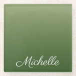 Dessous-de-verre En Verre Personalized green<br><div class="desc">Personalized green</div>