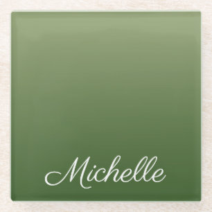 Dessous-de-verre En Verre Personalized green