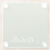 Dessous-de-verre En Verre Personalized green (Dos)